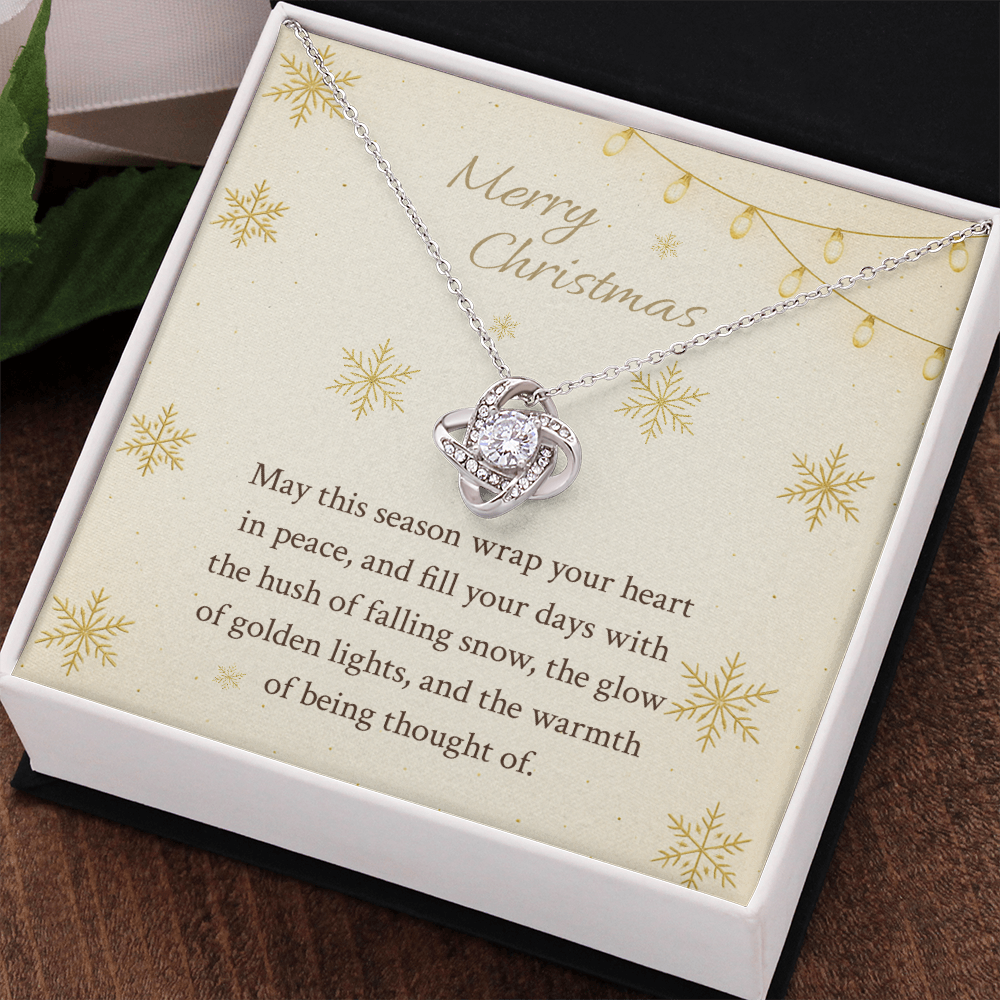 For Her - Golden Glow Love Knot Necklace