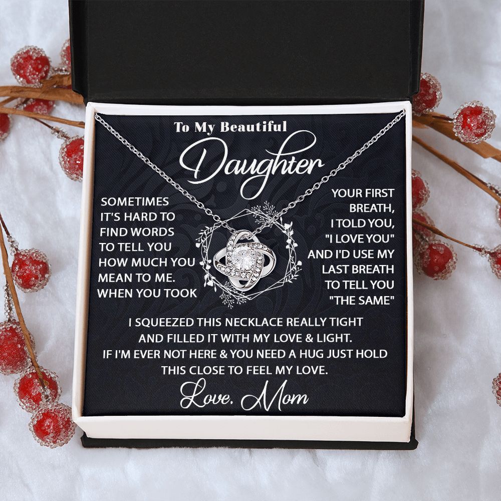 Daughter-My Beautiful Daughter Love Knot Necklace