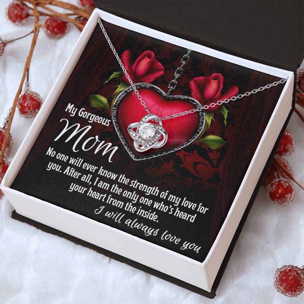 Mom - Heard Your Heart Love Knot Necklace