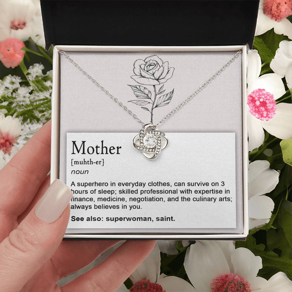 Mom - Superhero Love Knot Necklace