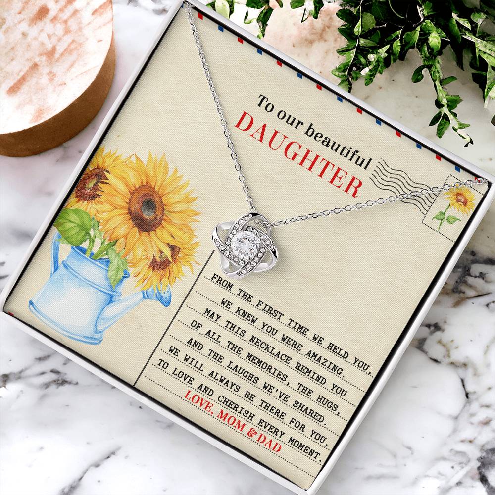 Daughter - The First Time Love Knot Necklace