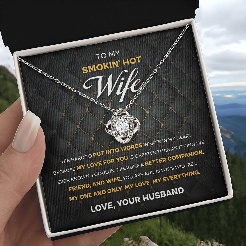 Wife-One & Only Love Knot Necklace