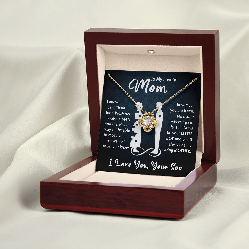 Mom-Your Little Boy Love Knot Necklace