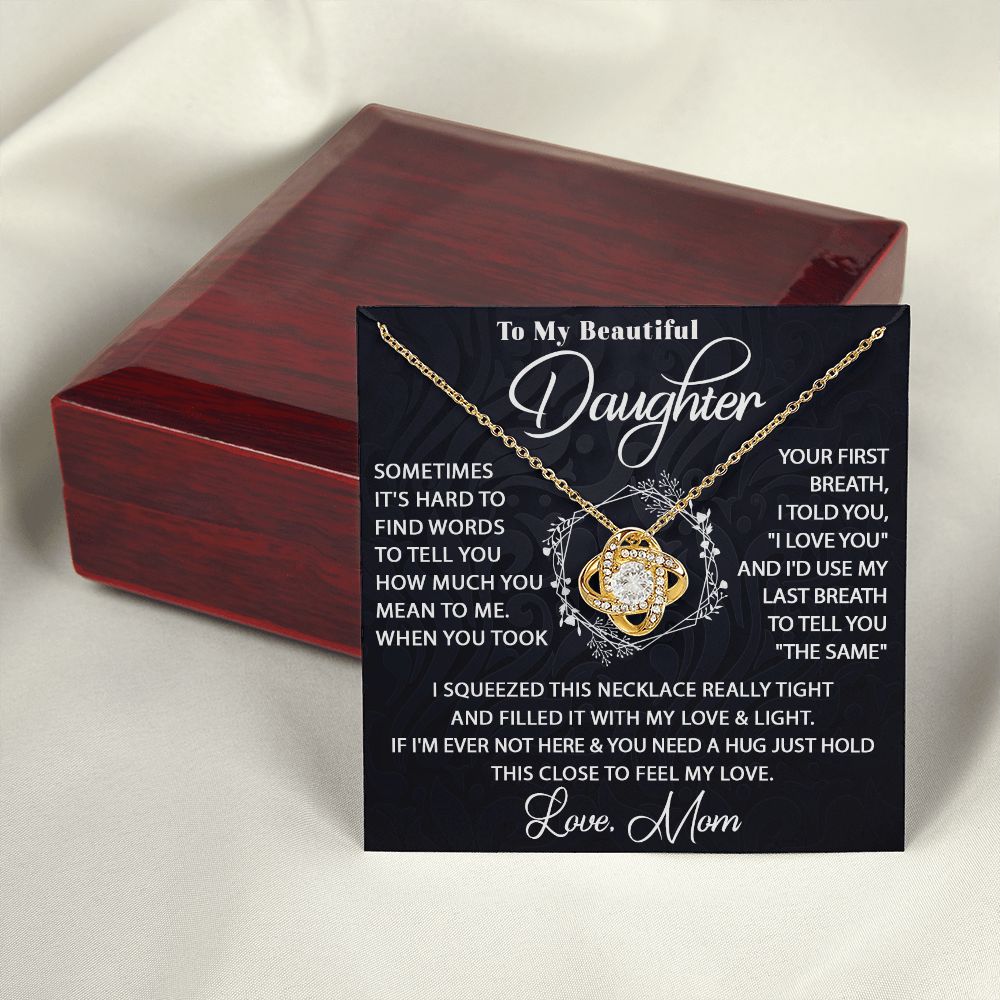 Daughter-My Beautiful Daughter Love Knot Necklace