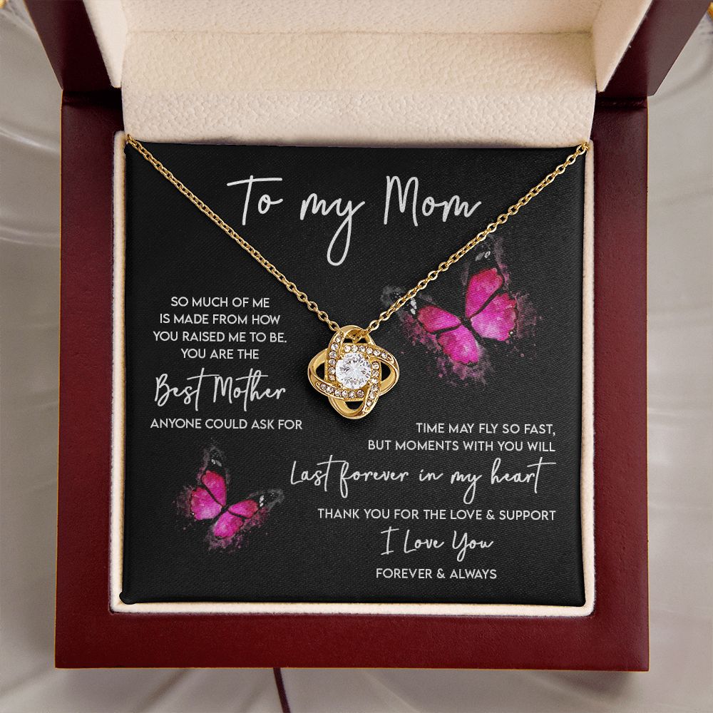 Mom-Forever In My Heart Love Knot Necklace