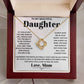Daughter-My Everything Love Knot Necklace