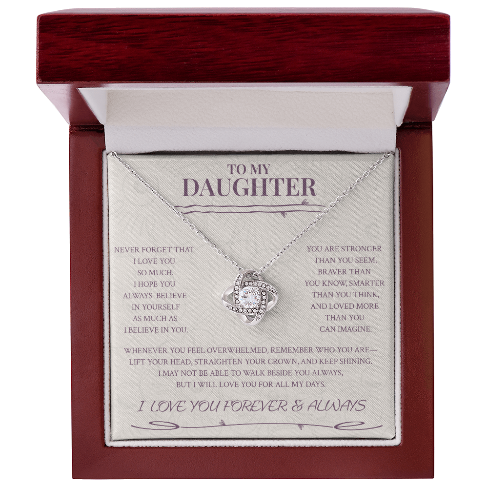 Daughter — Straighten Your Crown Love Knot Necklace