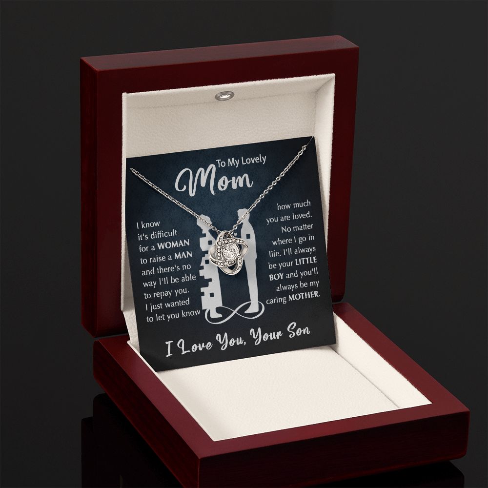 Mom-Your Little Boy Love Knot Necklace