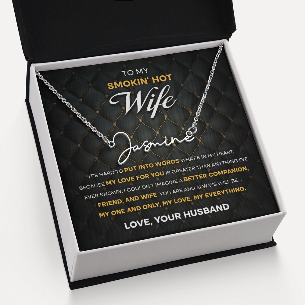 Wife - One & Only Signature Name Necklace