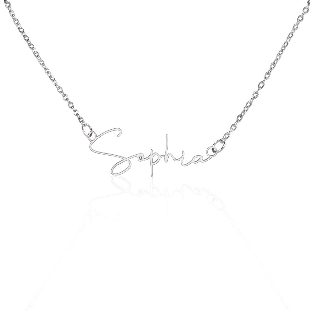 Wife - One & Only Signature Name Necklace