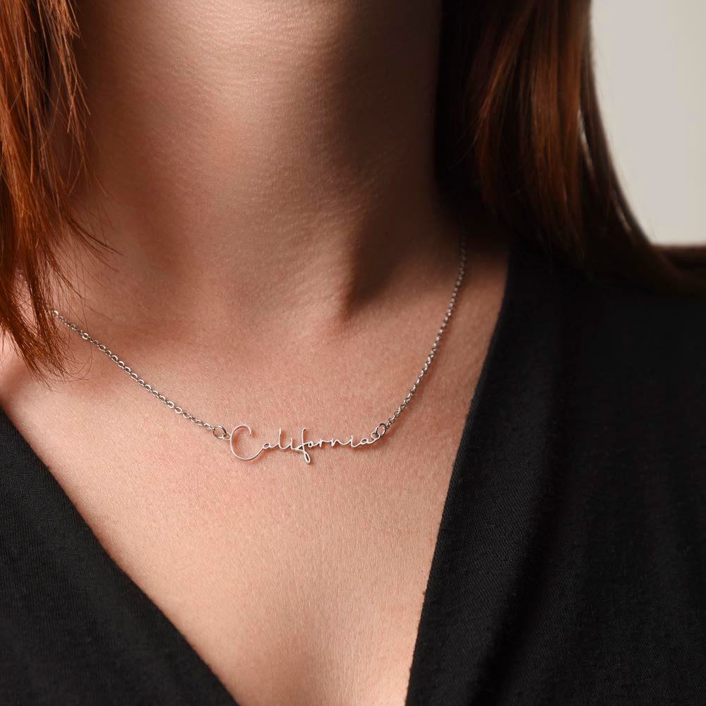 Wife - One & Only Signature Name Necklace