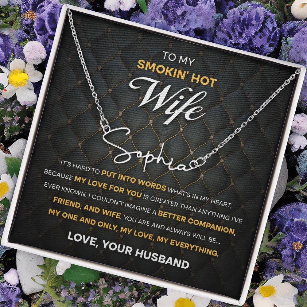 Wife - One & Only Signature Name Necklace