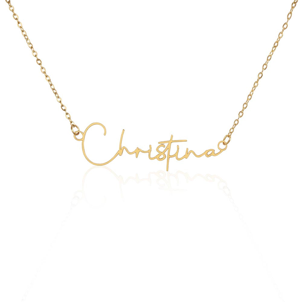 Wife - One & Only Signature Name Necklace