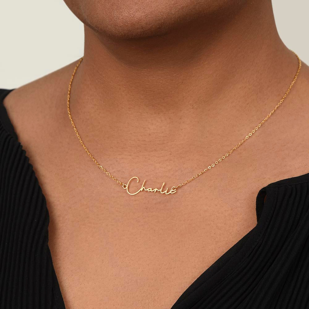 Wife - One & Only Signature Name Necklace