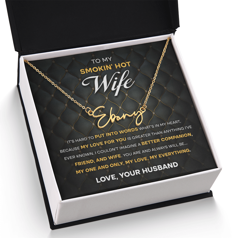 Wife - One & Only Signature Name Necklace