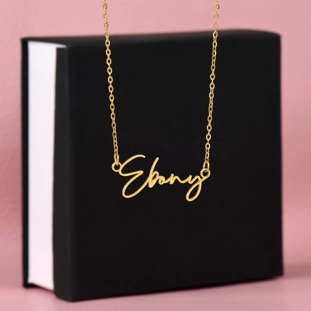 Wife - One & Only Signature Name Necklace