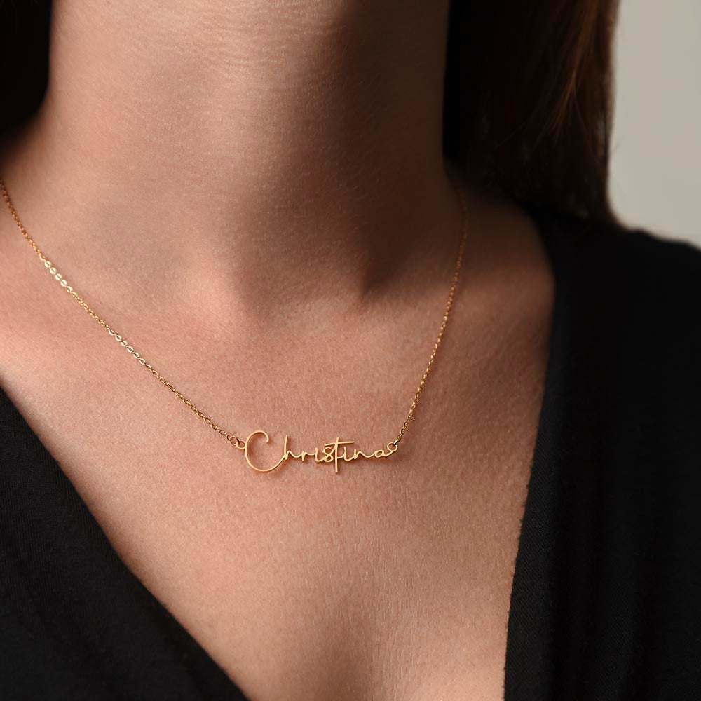 Wife - One & Only Signature Name Necklace