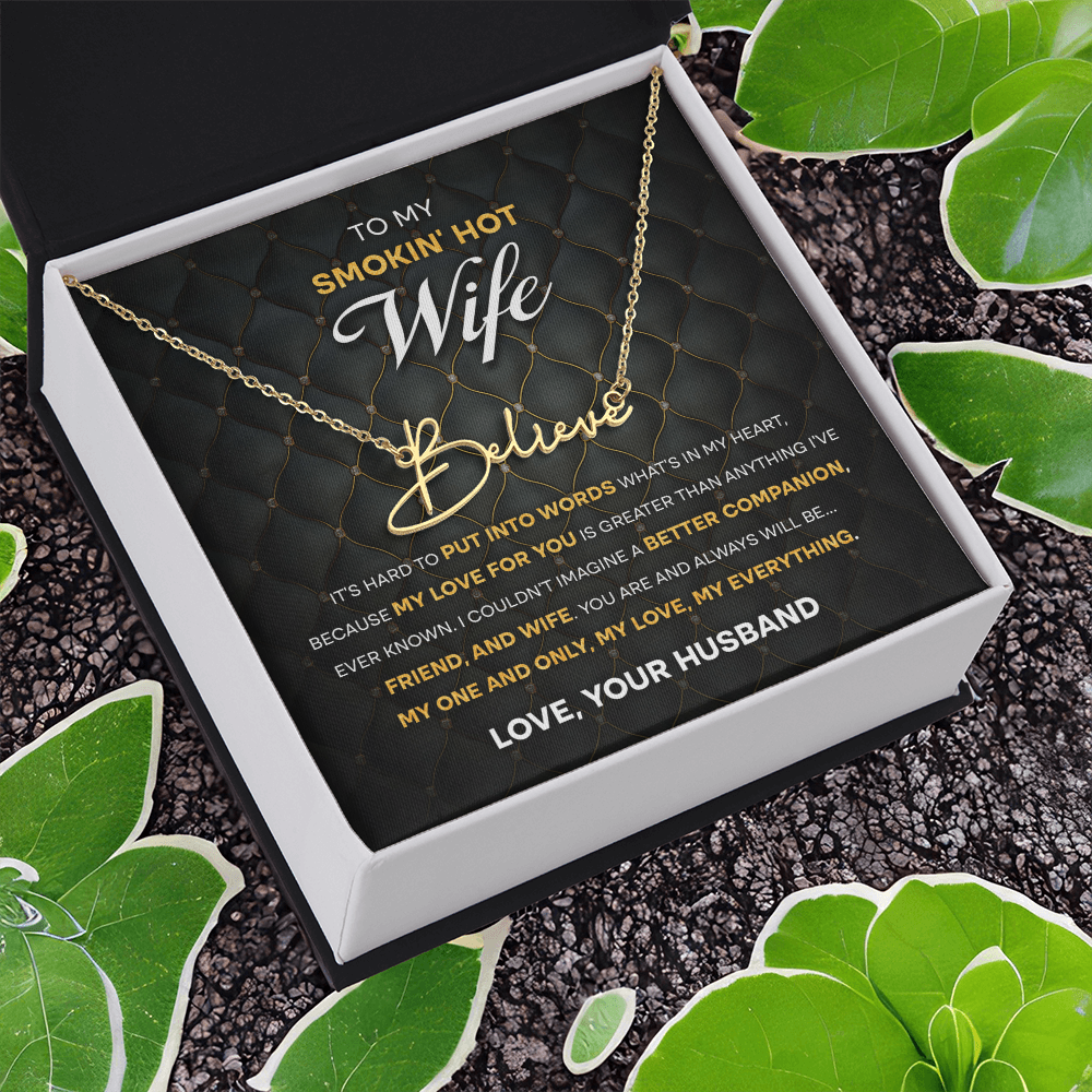 Wife - One & Only Signature Name Necklace