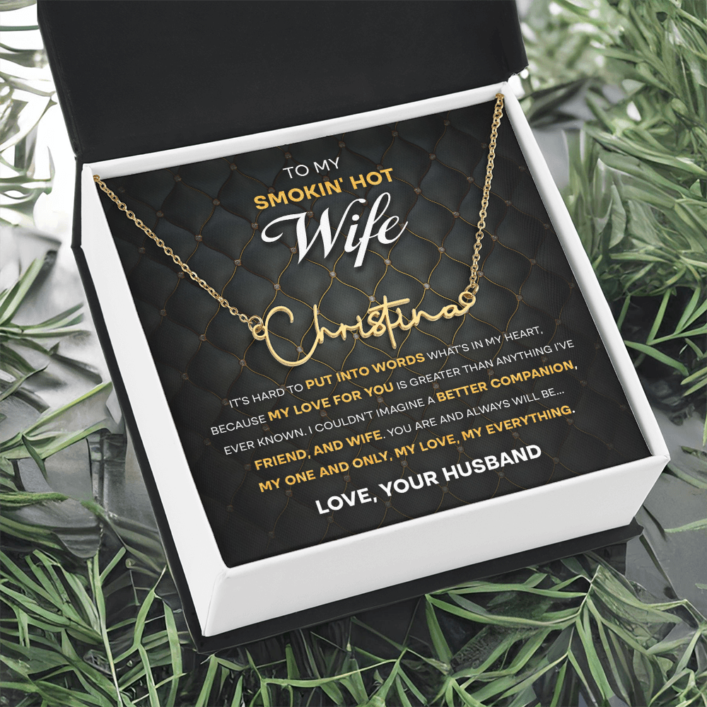 Wife - One & Only Signature Name Necklace