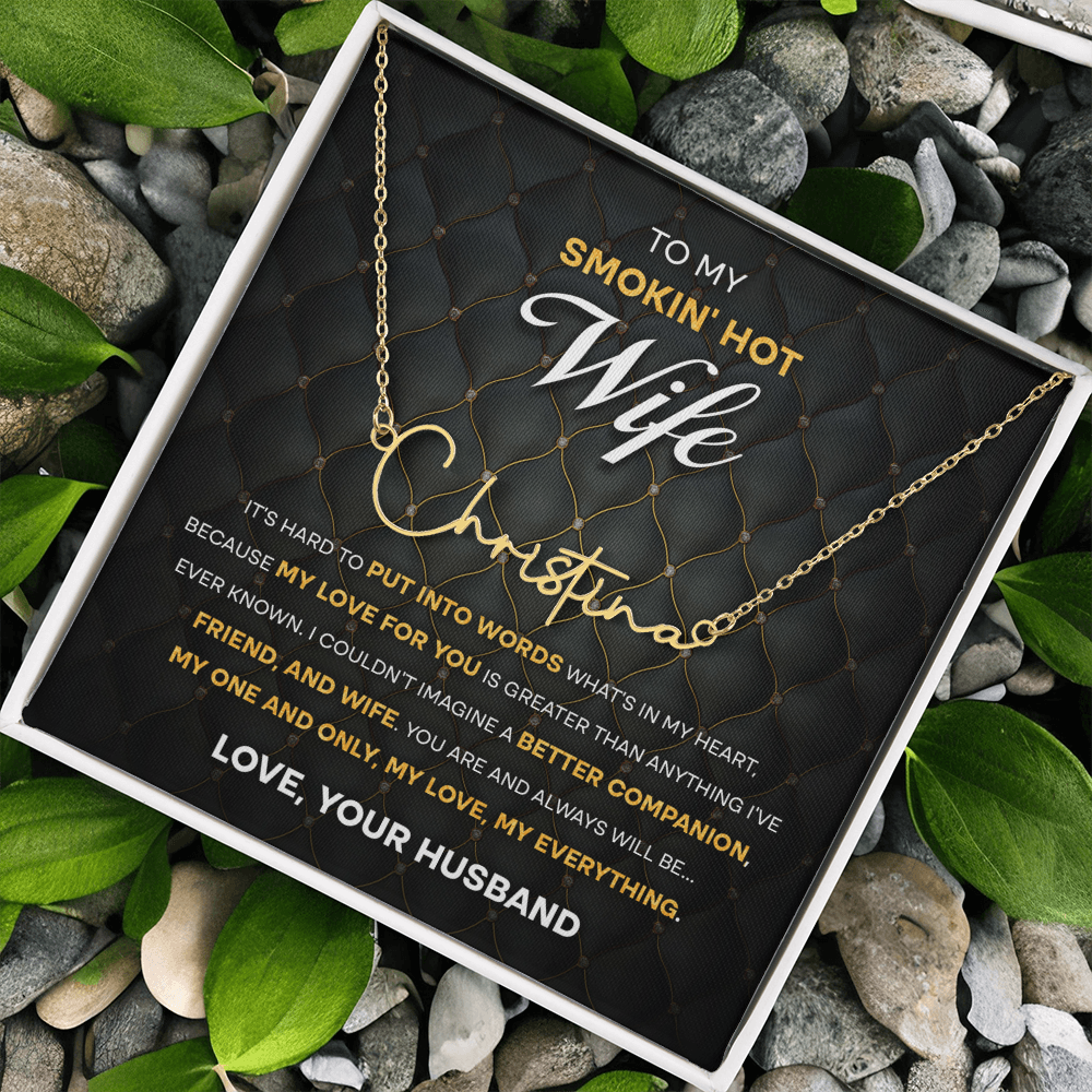 Wife - One & Only Signature Name Necklace