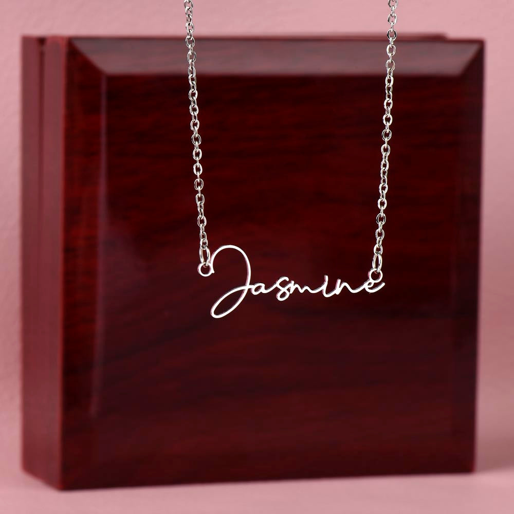 Wife - One & Only Signature Name Necklace