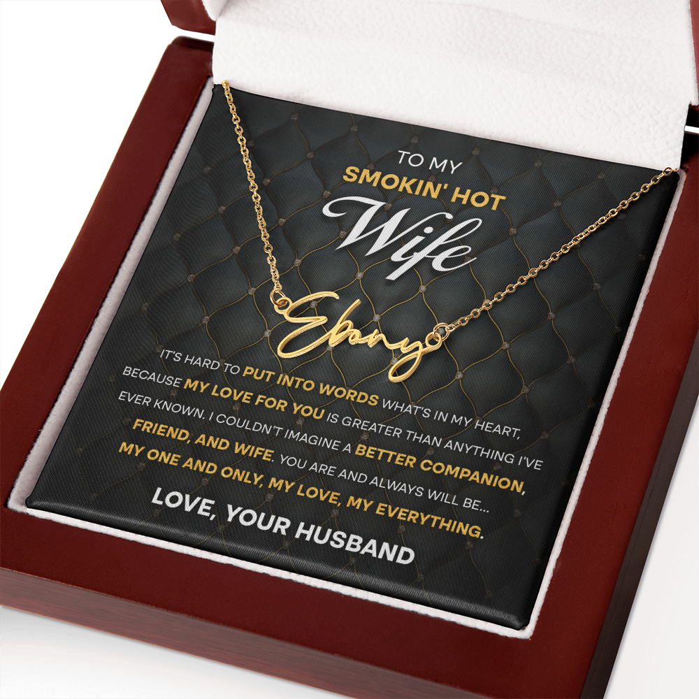 Wife - One & Only Signature Name Necklace