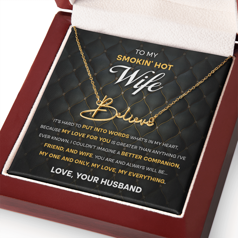 Wife - One & Only Signature Name Necklace