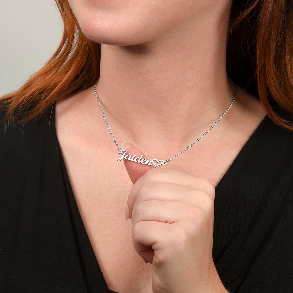 Wife - One & Only Heart Name Necklace