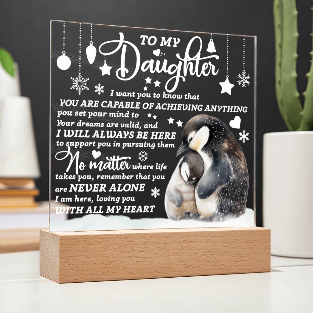 Daughter - Loving You Acrylic Square Plaque