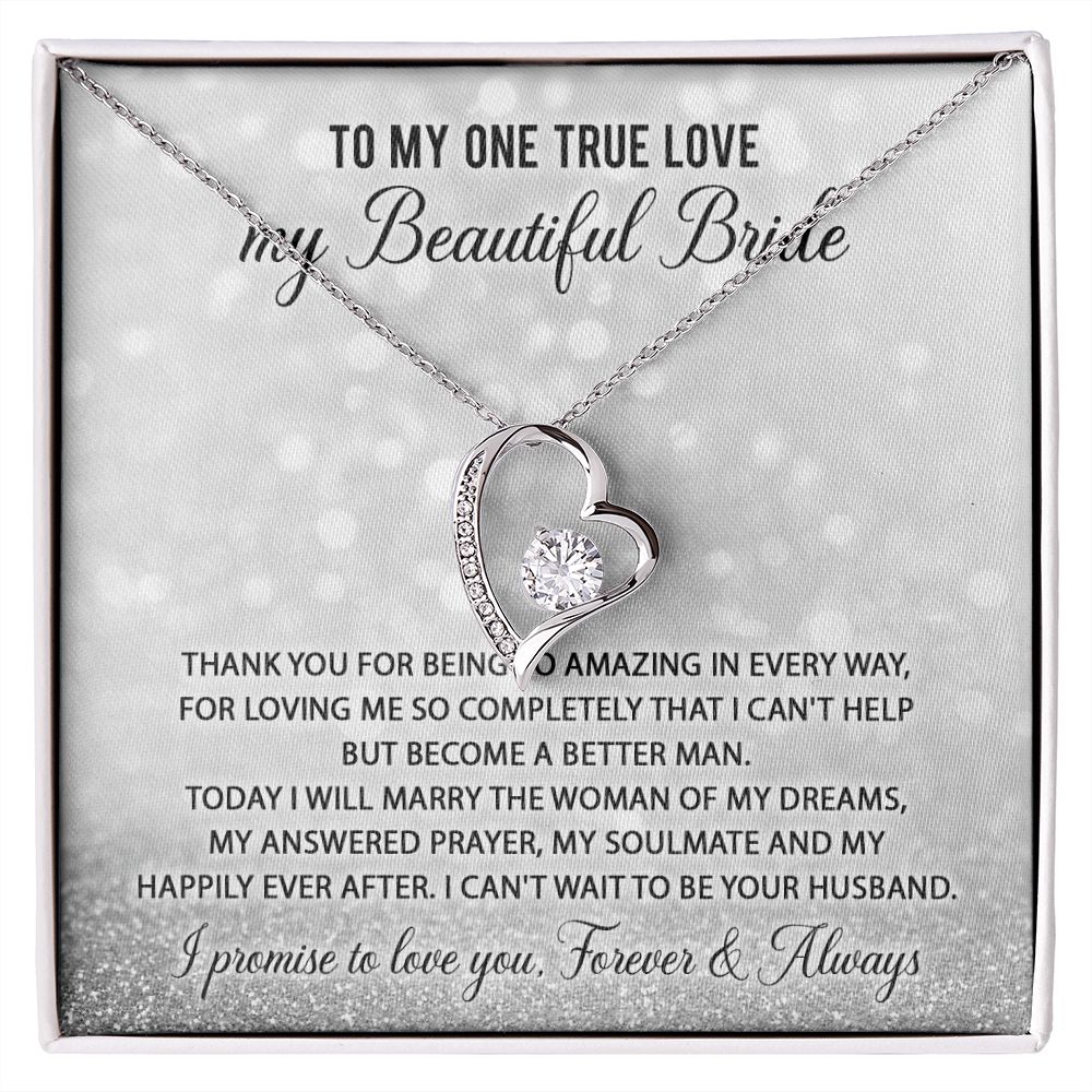 Bride-One True Love Forever Love Necklace