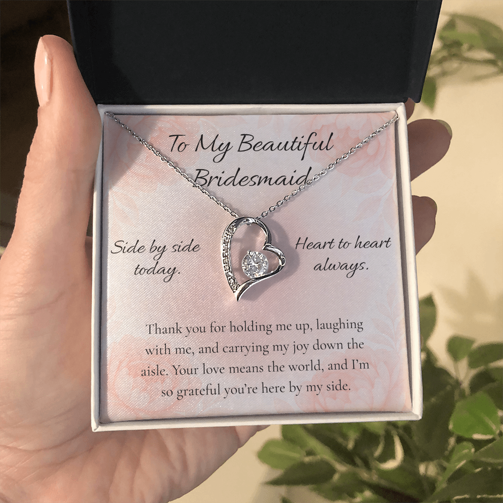 Bridesmaid — Side By Side Today Forever Love Necklace