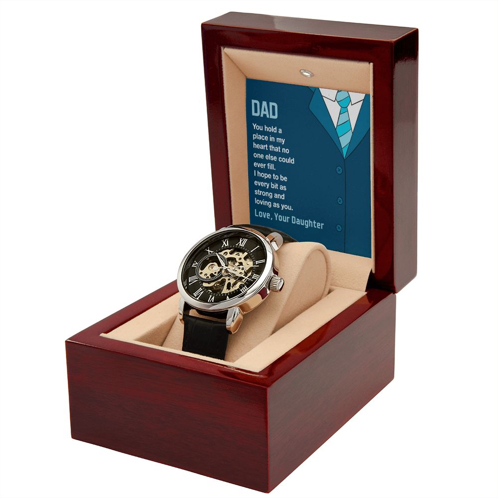 Dad-You Hold A Place In My Heart-Openwork Watch